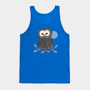 OWL IN THE MOONLIGHT Mysterious Moon Night Forest Bird - UnBlink Studio by Jackie Tahara Tank Top